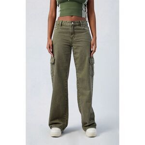 PacSun Green Low Rise Extreme Baggy Cargo Pants Size 26